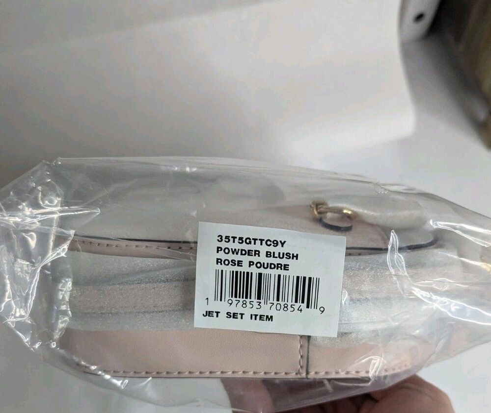 Michael Kors Jet Set Leather Crossbody Bag - Powder Blush, Pink, Brand New - Picture 4 of 4
